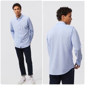 Psycho Bunny Men's Astor Long Sleeve Pima Cotton Pique Button Shirt Sz S Casual